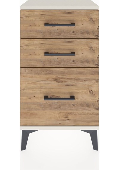 Arges Komodin 3 Çekmeceli 44x30x80 Aytaşı-çam Aytaşı
