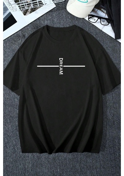 Flood Of Style Unisex Siyah Dream Baskılı Oversize