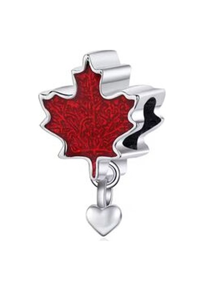 Kanada Yaprağı Charm Sallantılı Charm Gümüş