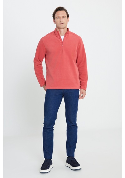 AC&Co / Altınyıldız Classics Anti-pilling Tüylenme Yapmayan Standart Fit Dik Yaka Polar Erkek Sweatshirt Mercan AC&Co / Altınyıldız Classics Anti-pilling Tüylenme Yapmayan Standart Fit Dik Yaka Polar Erkek Sweatshirt Mercan
