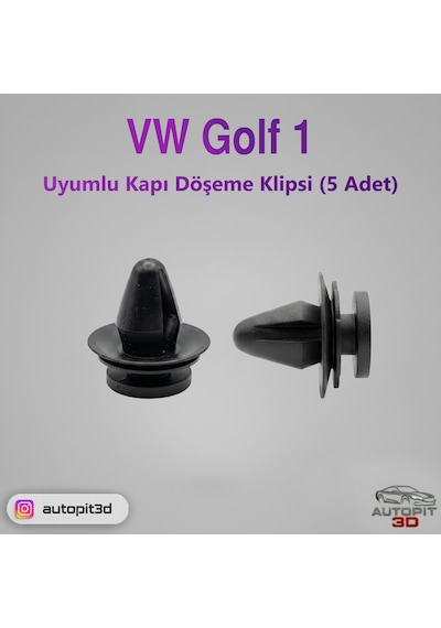 Vw Golf 1 Uyumlu Kapı Döşeme Klipsi 5 Adet Kapı Döşeme Klipsi