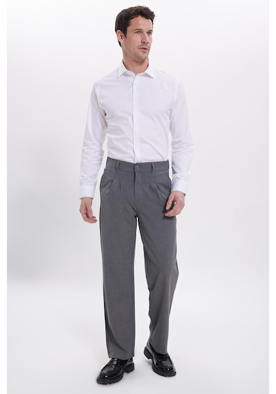 Tudors Erkek Regular Fit Klasik Kesim Normal Bel Geniş Paça Açık Gri Pantolon-40341 Açık Gri
