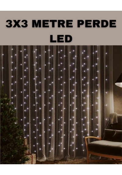 Hubrendy Tekno 3x3 Led Şelale Perde Işık Kutlama Ve Dekor Aydınlatması