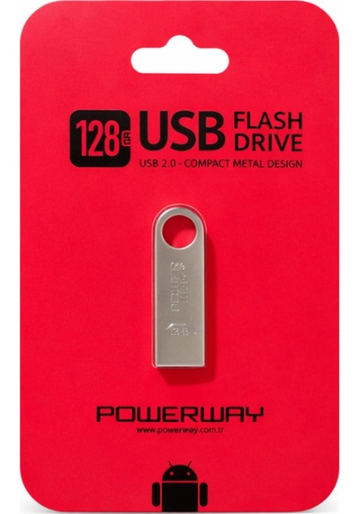 Powerway 128gb Usb Flash Bellek 2.0 Metal Gövde Taşınabilir Hafıza