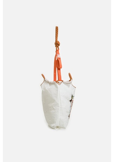 K&s Orta Boy Desenli Tote Çanta Turuncu