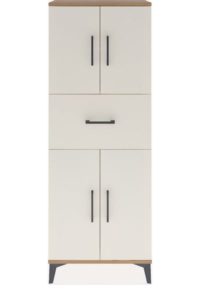 Arges Dolap 2 Raflı Tek Çekmeceli 4 Kapaklı 60x30x163 Çam-aytaşı Çam