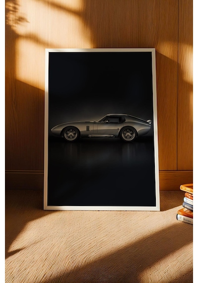 Saturn Shelby Cobra Daytona Coupe Çerçeveli Tablo Erkek Odası Ve Garaj Dekoru Classic Car Collection