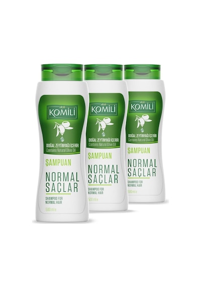 Komili Normal Saçlar İçin Vegan Temel Bakım Şampuanı 3'lü Set- - 3 X 500 Ml Dökülen
