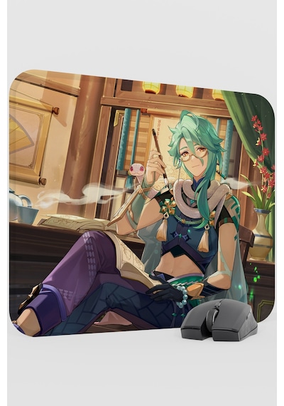 Baizhu Genshin Impact Anime Gacha V5 - 48x40 Xl Gaming Mouse Pad Fare Altlığı