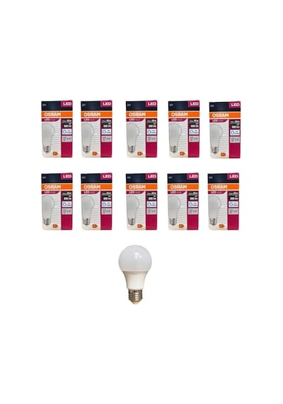 8.5 Watt Led Ampul 6500k Beyaz E27-10 Adet Diğer