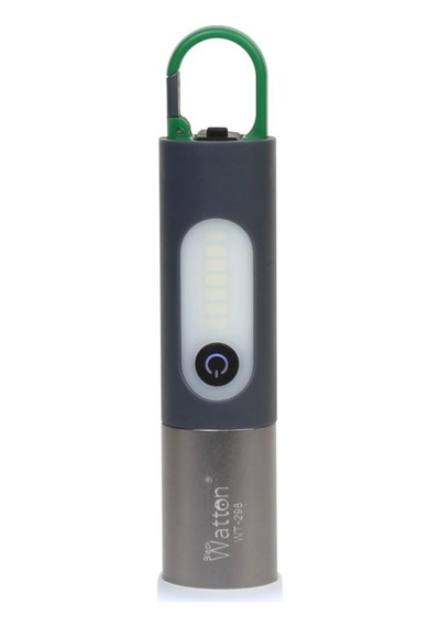 Watton Wt-298 Şarjlı El Feneri 750 Lümen Kamp Lambası Type-c Girişli Led+2835led Gri