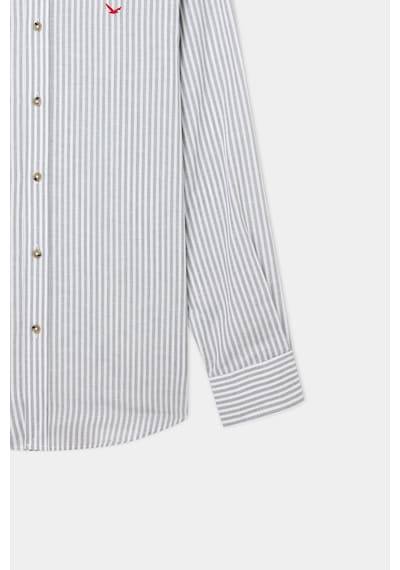 D'S Damat Ds Damat Comfort Haki Çizgili Gömlek 6hc02g816304m Çok Renkli