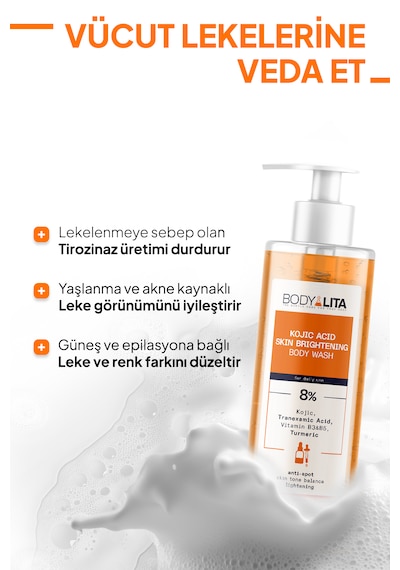 Bodylita Kojik Asit Vücut Şampuanı 150 ML