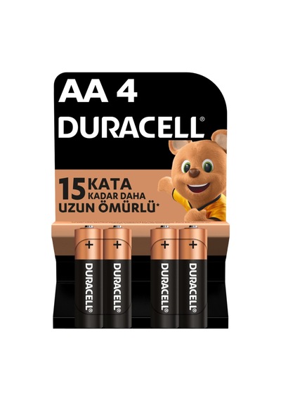 Duracell Alkalin Aa Kalem Pil 1,5v Lr6 / Mn1500 , 4'lü Paket - 4 Adet Tarı Stil 1
