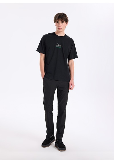 Jack & Jones Siyah Erkek %100 Pamuk T-shirt 12307700 Jorfocus Tee Ss Crew Bss26