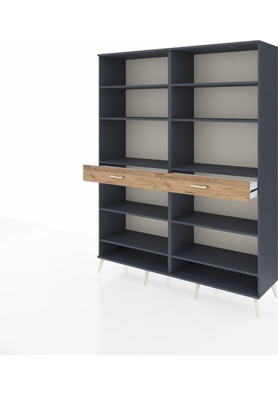 Hyperion Gardrop 10 Raflı 2 Çekmeceli 176x44x221 Antrasit-antrasit/çam Antrasit/çam Hyperion Gardrop 10 Raflı 2 Çekmeceli 176x44x221 Antrasit-antrasit/çam Antrasit/çam