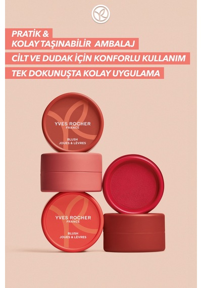 Yves Rocher Krem Allık - Lip And Cheek 2 Si 1 Arada 30 Nude Şeftali