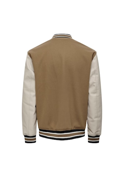 Only & Sons Onsjason Varsıty Jacket Otw Acık Kahve 001