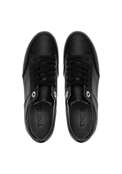 Tamer Tanca Kadın Hakiki Deri Siyah Floter Sneakers & Spor Ayakkabı 04 503 Bn Ayk Y25 Sıyah Fltr Siyah