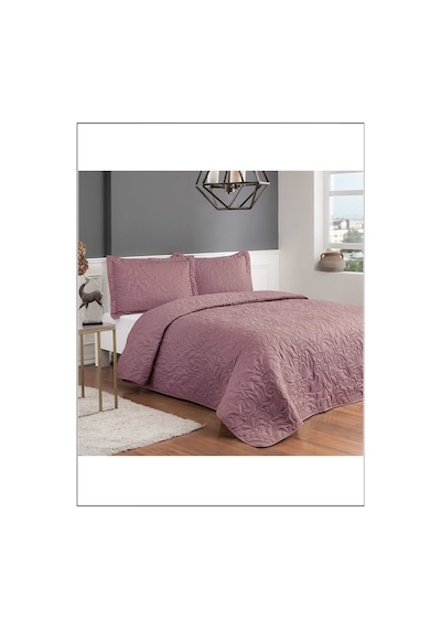 Taç Gala Tek Kişilik Yatak Örtüsü 180 x 240 Seti Pembe