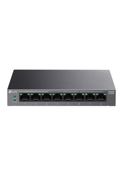 Tp-lınk Ls108gp, Green Tech, 8 Port Gigabit, Poe 62w, Yönetilemez, Metal Kasalı Switch