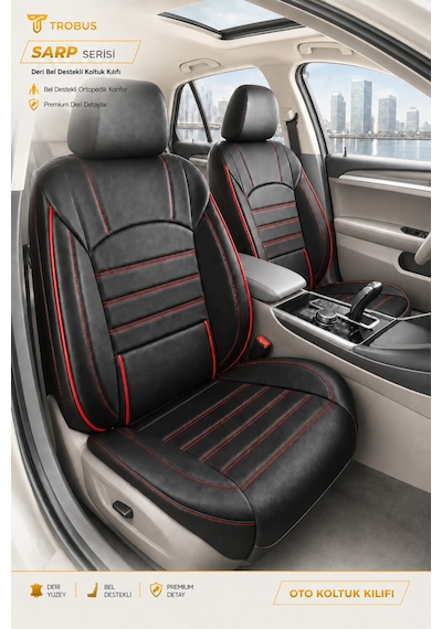 Hyundai İx35 Suv 2010 -2000 Uyumlu Sarp Serisi Kırmızı Oto Koltuk Kılıfı