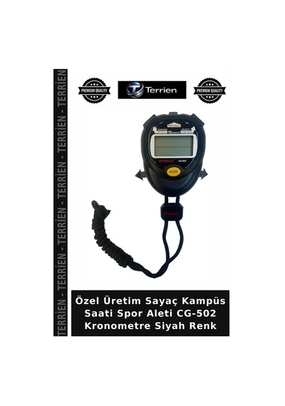 Delux Serisi Cg-502 Kronometre Siyah Renk Antrenman Koşu Saati Zaman Aracı