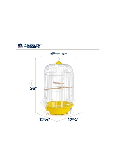 Ph Prevue Hendryx Sp31999y Klasik Yuvarlak Kuş Kafesi, Sarı