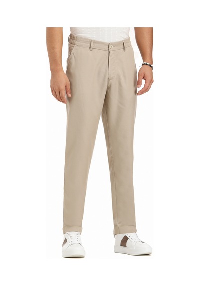 Ramsey Bej Düz Dokuma Jogging Fit Casual Pantolon