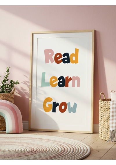 Read Learn Grow Dijital Baskı Poster V3 Çerçevesiz