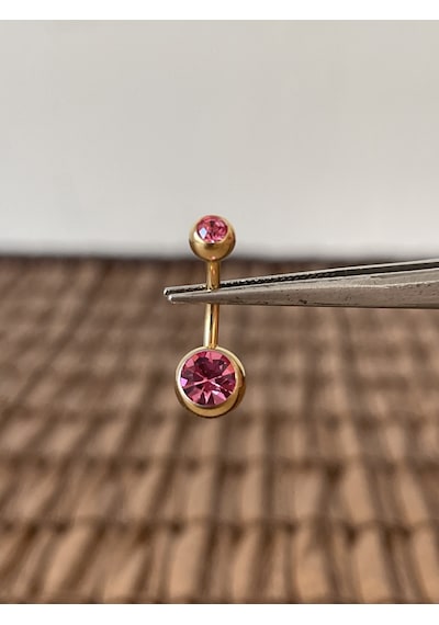 Yüksek Kalite G23 Titanium Pembe Parlak Top Taşlı Titanyum Göbek Piercingi Top 10mm DUMMY 236122954 429