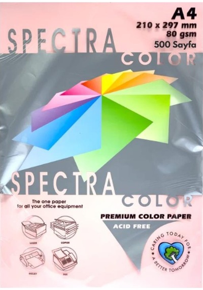 A4 Renkli Fotokopi Kağıdı 80 Gr 1 Paket 500 Yaprak - Pembe A4