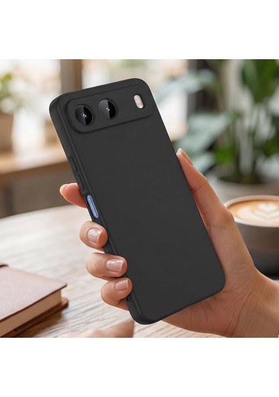 Caseonn Tecno Spark 40 5g Kılıf Kamera Korumalı Mikrofiber Astarlı Lansman Siyah