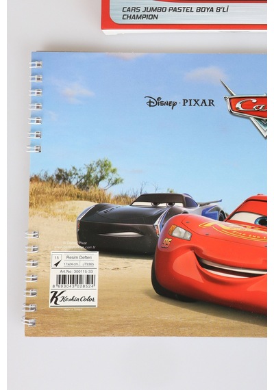 X Dekomus Lisanslı Cars 8'li Pastel Boya Ve Resim Defteri Seti Altın