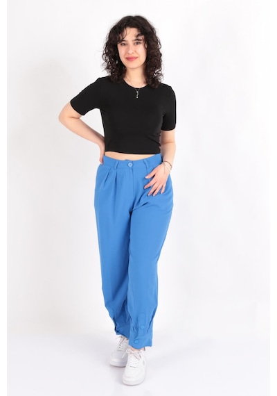 Puane 18160 Kadın Pantolon Ss 18160-66-R0307 Mavi
