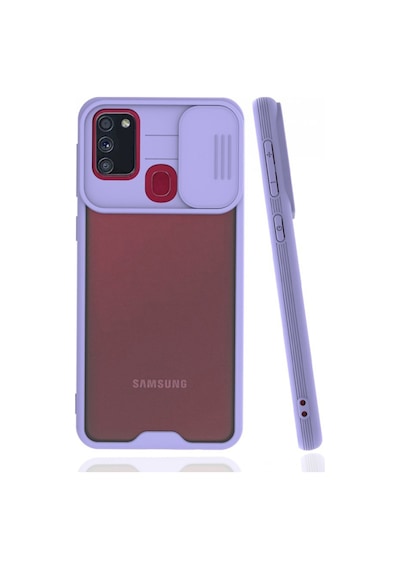 Nettech Samsung Galaxy M21 Uyumlu Platin Kamera Kızaklı Arka