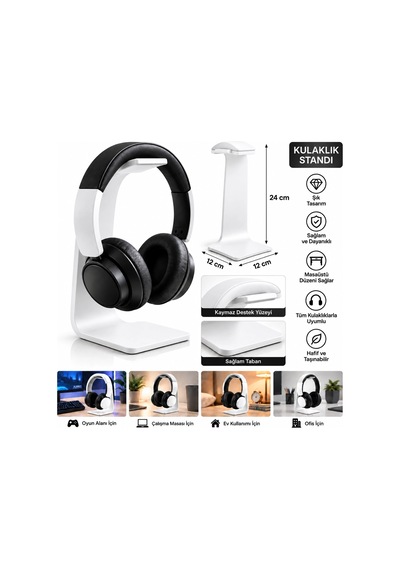 Kulaklık Standı 24 Cm Qtop Q-1535 Beyaz