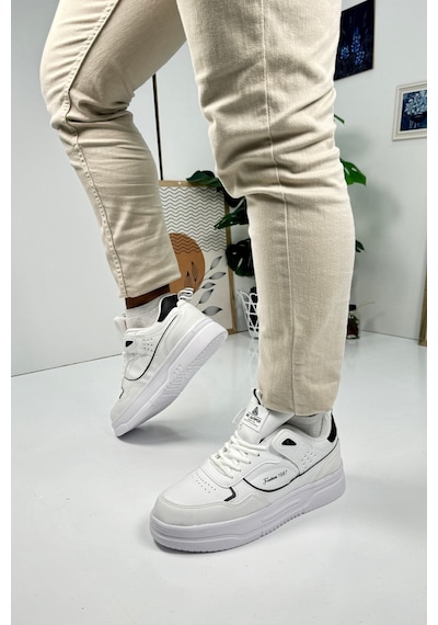Günlük Erkek Sneaker Bağcıklı Kalın Desenli Tabanlı Oval Burunlu Bilek Destekli Spor Ayakkabı 2282 Beyaz Günlük Erkek Sneaker Bağcıklı Kalın Desenli Tabanlı Oval Burunlu Bilek Destekli Spor Ayakkabı 2282 Beyaz