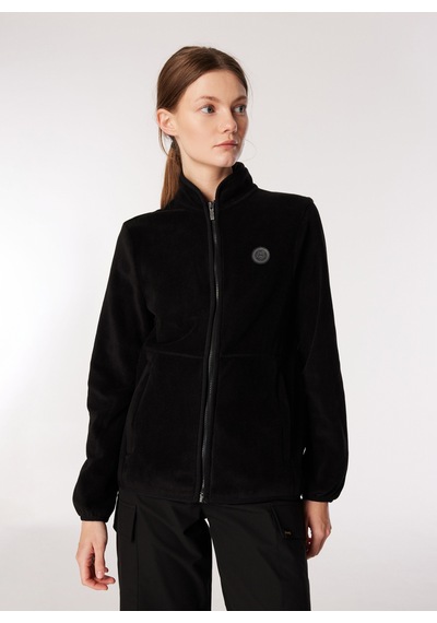 Jeep Siyah Kadın Dik Relaxed Düz Sweatshirt J4wl-swt7074