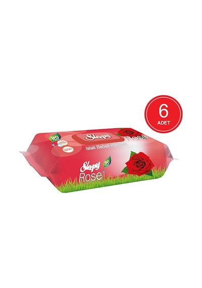 Sleepy Gül Kokulu Islak Bebek Havlusu 6 X 90'Lı