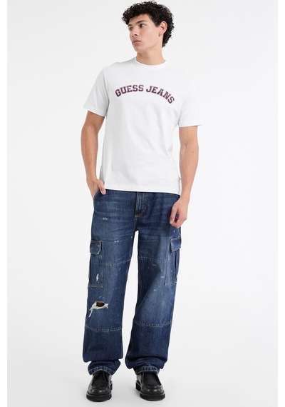Guess Jeans Erkek Regular Fit Tişört M5rı75k8fq4 Beyaz