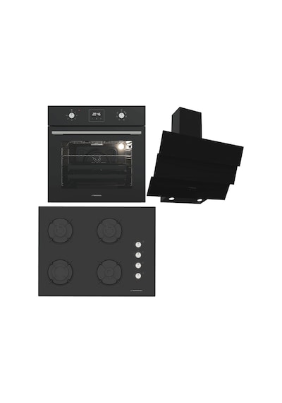 Termikel BO O64D5C B - BH P7144C B - CH S6532C BB Ankastre Set Siyah