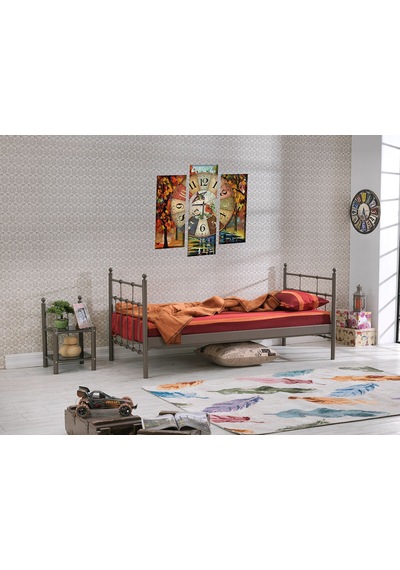 Bedliga Lalas Daybed Ferforje Metal Tek Kişilik Karyola 90X200 (489966383)