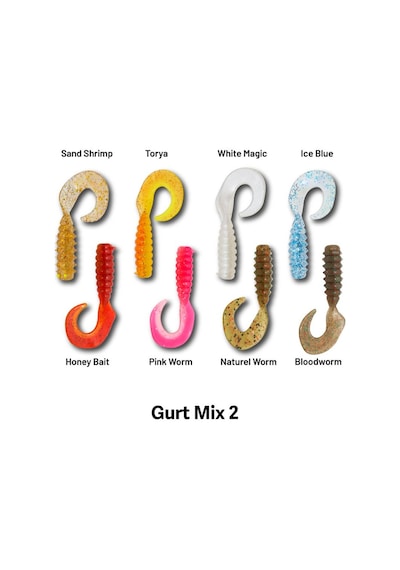 Hanfish Gurt 60 Mix 2 Silikon Yem 8 Adet