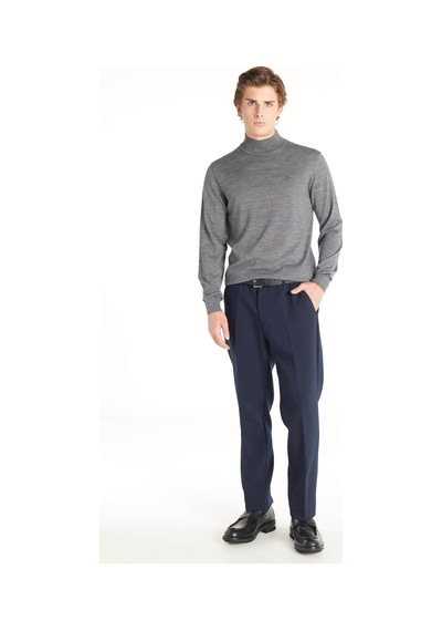 Ted Baker Gri Erkek Yarım Balıkçı Yaka Kazak Tbmrkw1044 Koyu Gri