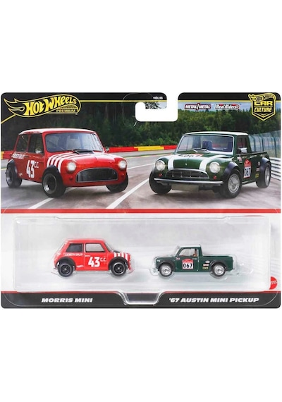 1:64 Hot Wheels Premium Car Culture 2'li Morris Mini Ve 67 Austin Mini Pickup