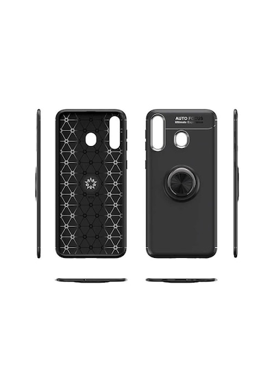Samsung Uyumlu Galaxy A20s Kılıf Zore Ravel Silikon Kapak Siyah