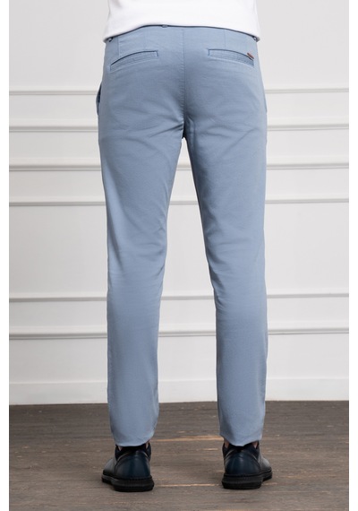 Morven Erkek Mavi Slim Fit Dar Kesim Chino Pantolon 25ms003022300 Mavi