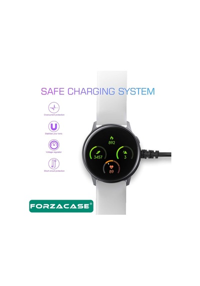 Forzacase Samsung Galaxy Uyumlu Watch 6 Serileri İçin Type-c Manyetik Şarj Kablosu - Fc017 Siyah