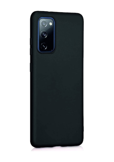 Samsung Galaxy Uyumlu S20 Fe Kılıf Kamera Korumalı Silikon Rubber Arka Kapak Siyah